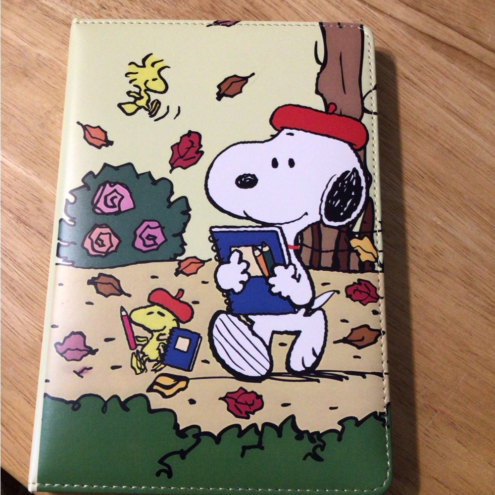 Snoopy and Woodstock Hard Cover - Cream and Red